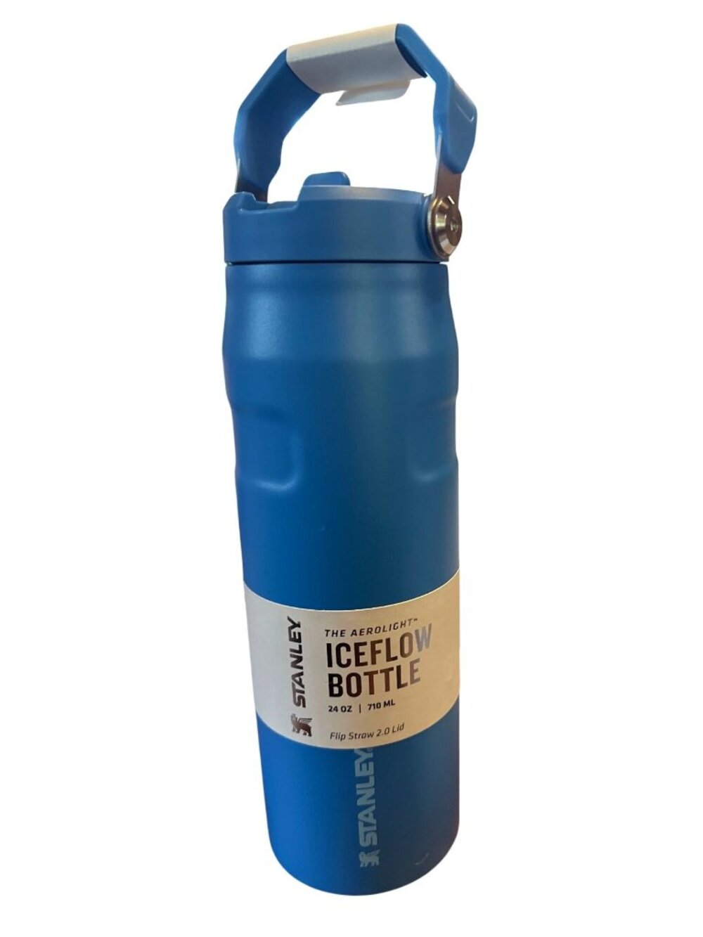 Stanley 24 Oz IceFlow Bottle Flip Straw 2.0 Lid Durable Blue
